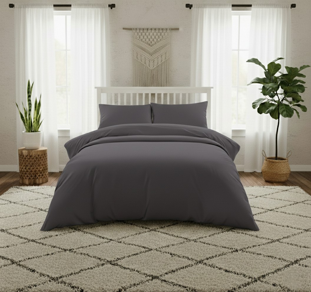 Σεντόνι Μεμονωμένο Βαμβακοσατέν King Size 270x270εκ. Dark Grey Lavish Satin Line Melinen 20005604 (Ύφασμα: Βαμβακοσατέν, Τύπος κατωσέντονου: Χωρίς Λάστιχο, Χρώμα: Γκρι, Μέγεθος: King Size) - MELINEN - 20005604