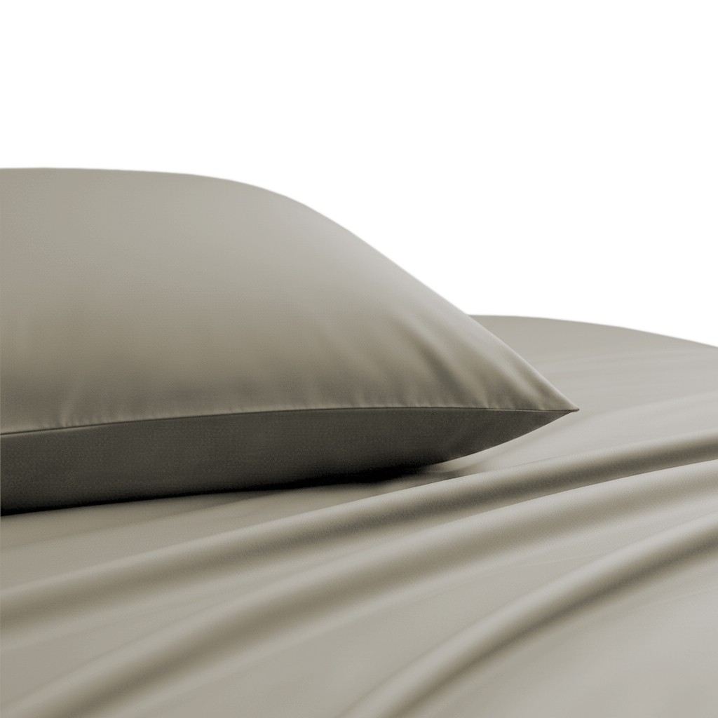 Ζεύγος Μαξιλαροθήκες Βαμβακοσατέν 53x72εκ. Olive-Grey Lavish Satin Line Melinen 20005618 (Ύφασμα: Βαμβακοσατέν, Χρώμα: Γκρι) - MELINEN - 20005618