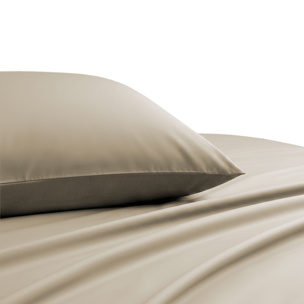 Ζεύγος Μαξιλαροθήκες Βαμβακοσατέν 53x72εκ. Beige Lavish