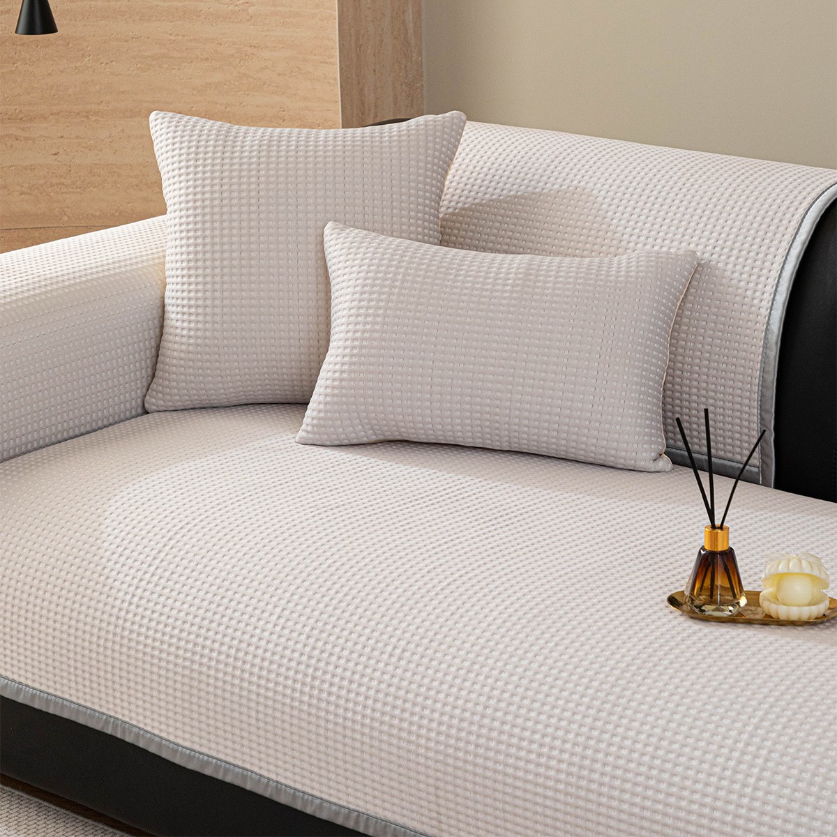 Ανώστρωμα Για Διθέσιο Καναπέ Polyester 90x180εκ. August Silver Melinen 20005663 (Ύφασμα: Polyester, Χρώμα: Ασημί ) - MELINEN - 20005663