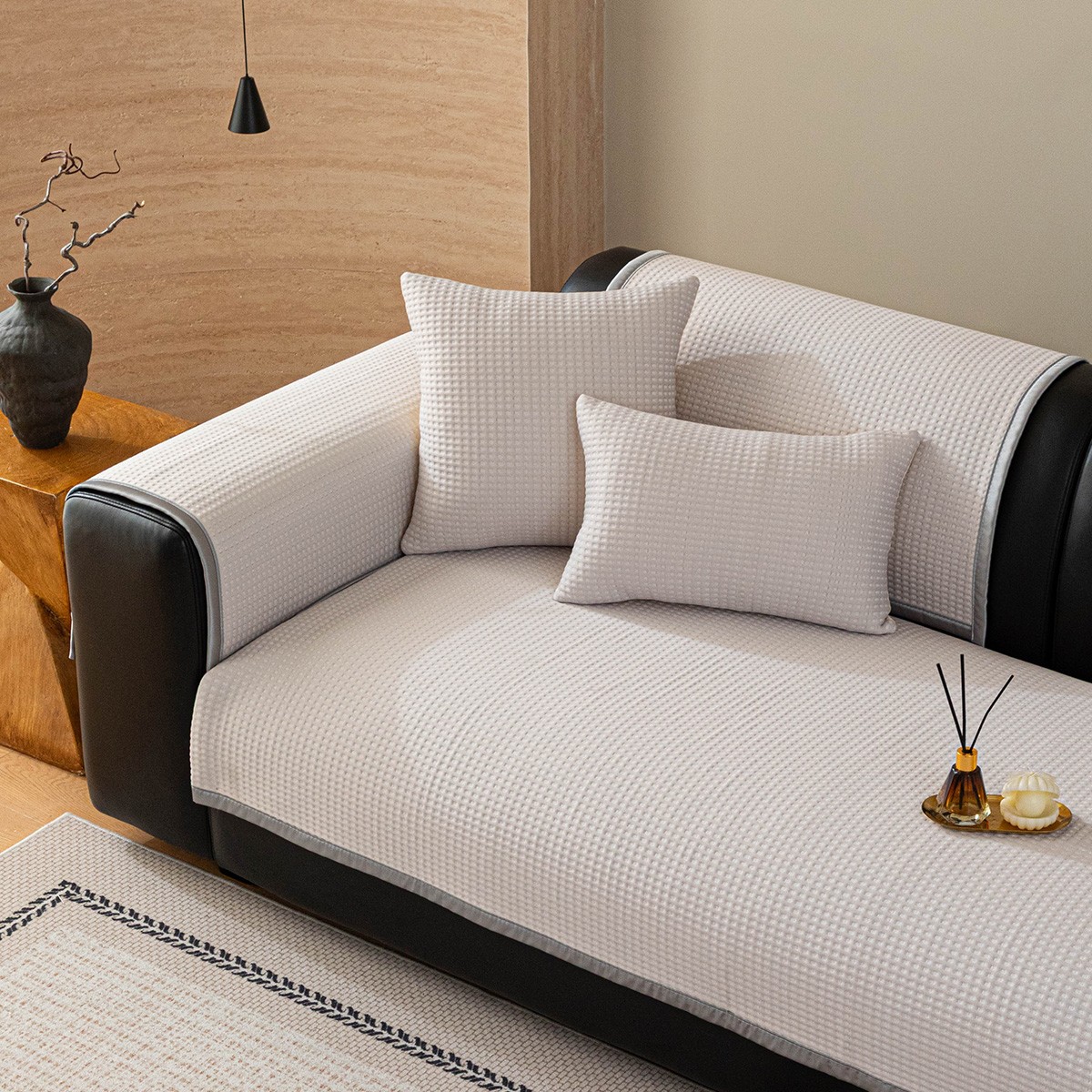 Μπράτσο Καναπέ Polyester 90x90εκ. August Silver Melinen 20005675 (Ύφασμα: Polyester, Χρώμα: Ασημί ) - MELINEN - 20005675