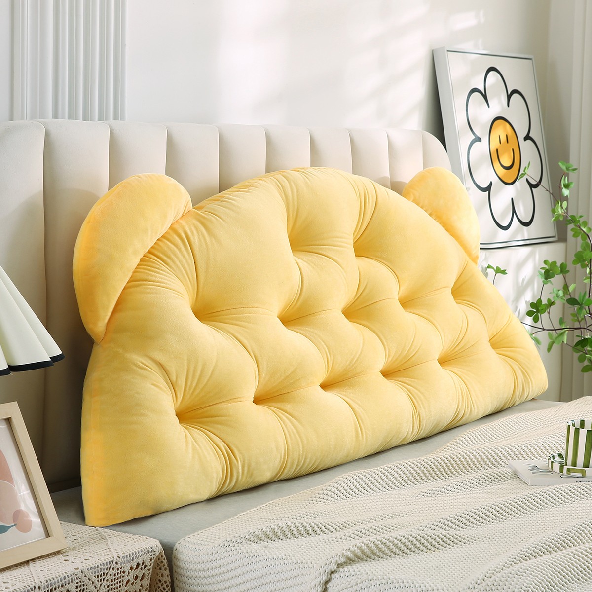 Μαξιλάρι Για Κεφαλάρι Polyester 90x55εκ. Bear Lemon Melinen 20005694 (Ύφασμα: Polyester, Χρώμα: Κίτρινο ) - MELINEN - 20005694