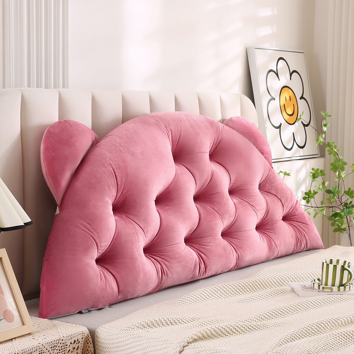 Μαξιλάρι Για Κεφαλάρι Polyester 90x55εκ. Bear Apple Melinen 20005695 (Ύφασμα: Polyester, Χρώμα: Σάπιο Μήλο ) - MELINEN - 20005695