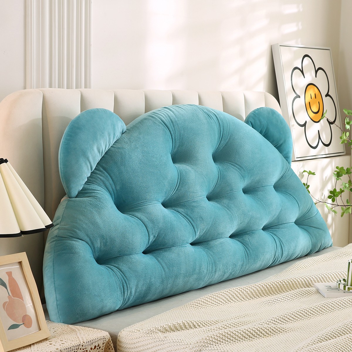 Μαξιλάρι Για Κεφαλάρι Polyester 90x55εκ. Bear Petrol Melinen 20005696 (Ύφασμα: Polyester, Χρώμα: Πετρόλ ) - MELINEN - 20005696