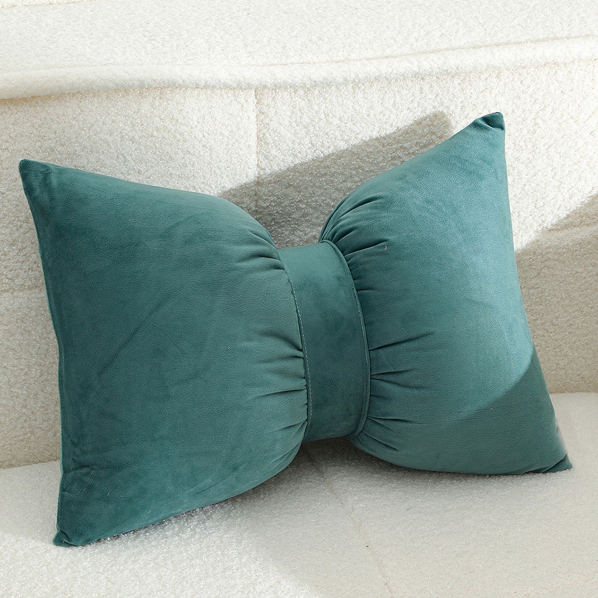 Διακοσμητικό Μαξιλάρι Βελουτέ 50x35εκ. Bow Petrol Melinen 20005704 (Ύφασμα: Polyester, Χρώμα: Πετρόλ ) - MELINEN - 20005704