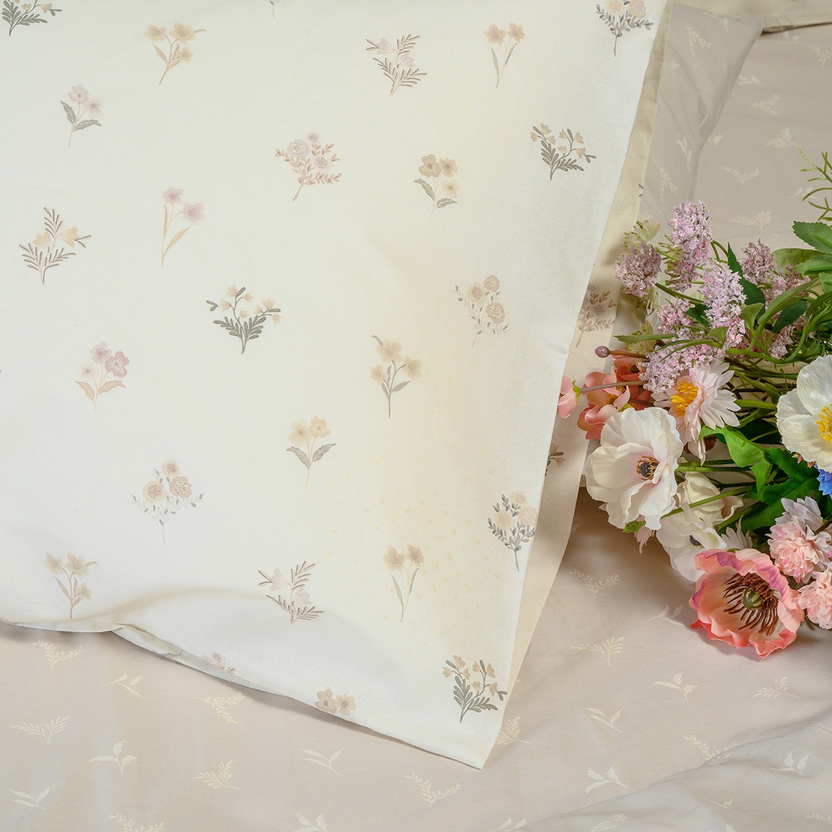 Ζεύγος Μαξιλαροθήκες Βαμβακερές 50x70εκ. Spring Beige Ultra Line Melinen 20005844 (Ύφασμα: Βαμβάκι 100%, Χρώμα: Μπεζ) - MELINEN - 20005844