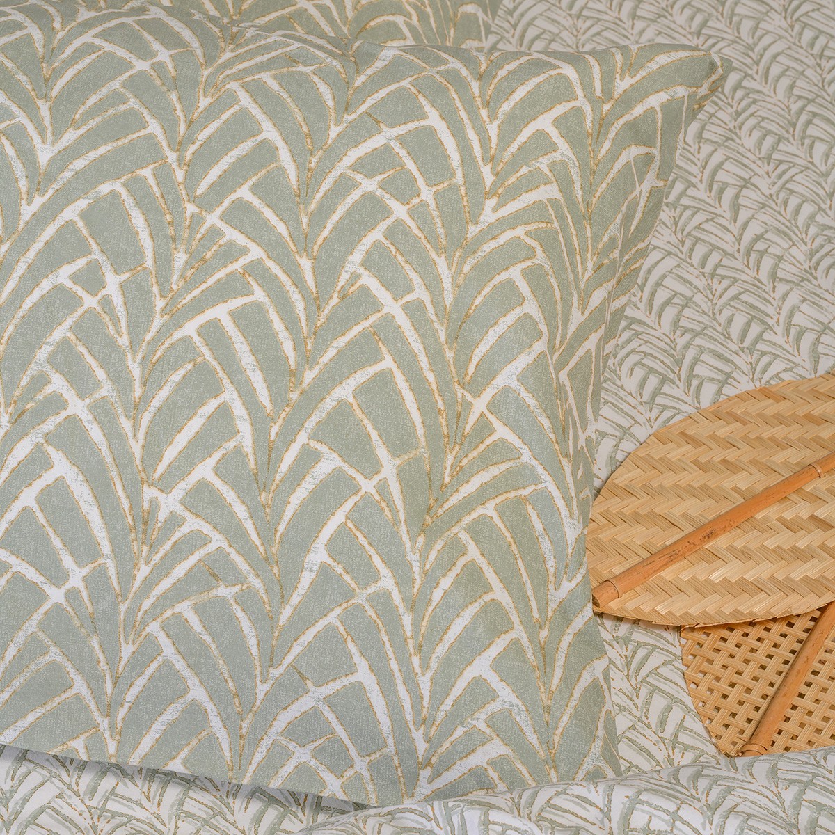 Ζεύγος Μαξιλαροθήκες Βαμβακερές 50x70εκ. Coral Aqua Ultra Line Melinen 20005848 (Ύφασμα: Βαμβάκι 100%, Χρώμα: Aqua) - MELINEN - 20005848