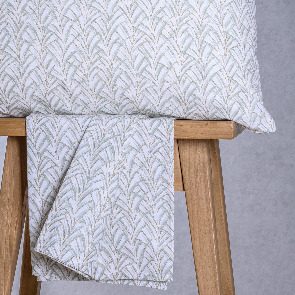 Σετ Σεντόνι Με 2 Μαξιλαροθήκες Βαμβακερό King Με Λάστιχο 180x200+32εκ. Coral Aqua Ultra Line Mini Melinen 20005908 (Ύφασμα: Βαμβάκι 100%, Τύπος κατωσέντονου: Με Λάστιχο, Μέγεθος: King Size, Χρώμα: Aqua) - MELINEN - 20005908