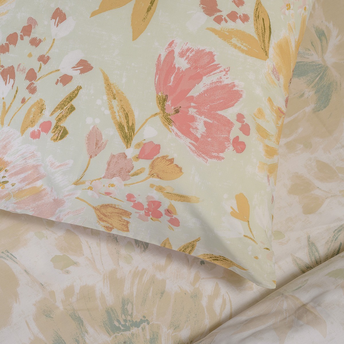 Ζεύγος Μαξιλαροθήκες Polycotton 50x70εκ. Anabelle Aqua Casual Line Melinen 20005995 (Ύφασμα: 50% Cotton-50% Polyester, Χρώμα: Aqua) - MELINEN - 20005995