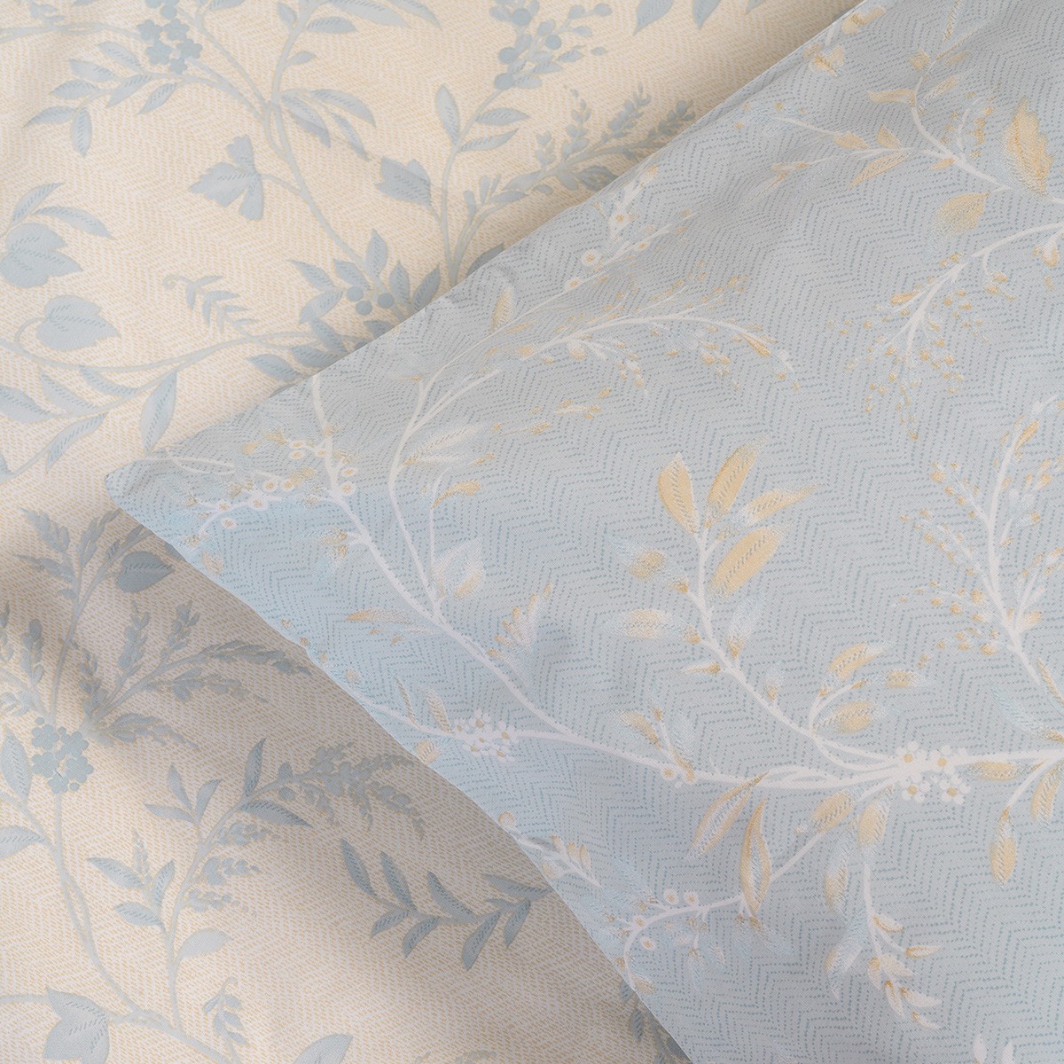 Ζεύγος Μαξιλαροθήκες Polycotton 50x70εκ. Sienna Blue Casual Line Melinen 20005998 (Ύφασμα: 50% Cotton-50% Polyester, Χρώμα: Μπλε) - MELINEN - 20005998