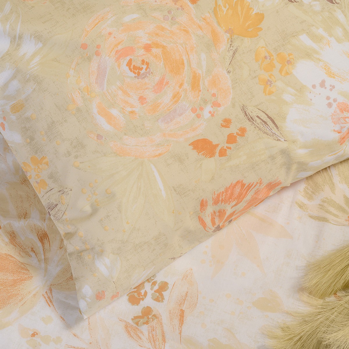Ζεύγος Μαξιλαροθήκες Polycotton 50x70εκ. Anabelle Beige Casual Line Melinen 20005996 (Ύφασμα: 50% Cotton-50% Polyester, Χρώμα: Μπεζ) - MELINEN - 20005996