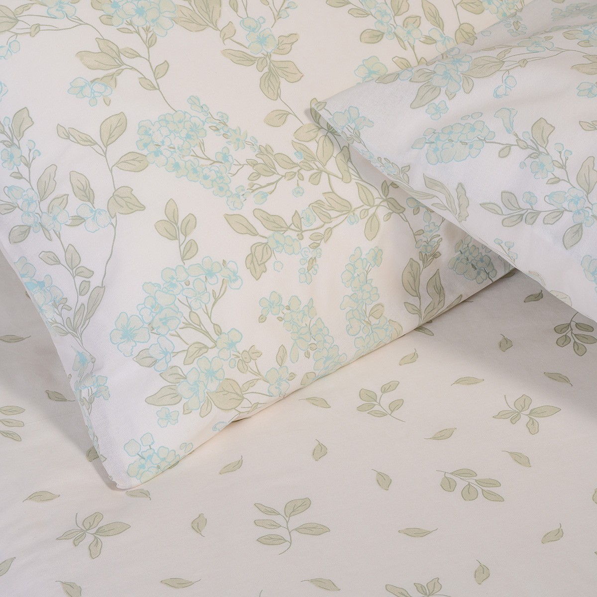 Ζεύγος Μαξιλαροθήκες Polycotton 50x70εκ. Rea Aqua Casual Line Melinen 20006003 (Ύφασμα: 50% Cotton-50% Polyester, Χρώμα: Aqua) - MELINEN - 20006003