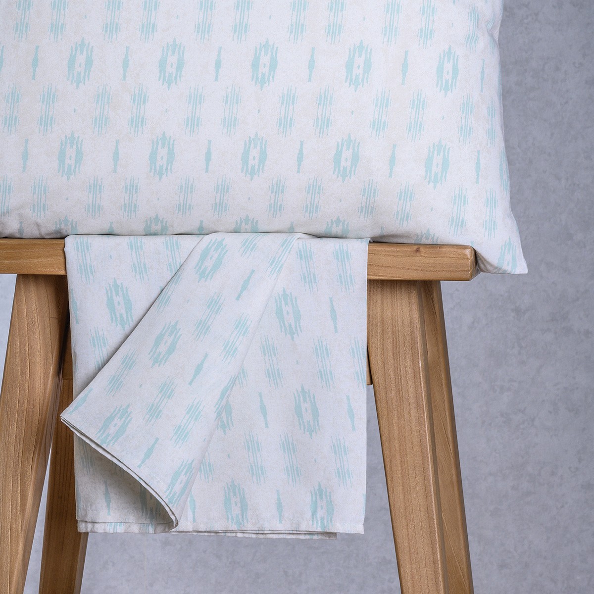 Σετ Σεντόνι Με 1 Μαξιλαροθήκη Polycotton Ημίδιπλο Με Λάστιχο 120x200+32εκ. River Aqua Casual Line Mini Melinen 20006041 (Τύπος κατωσέντονου: Με Λάστιχο, Ύφασμα: 50% Cotton-50% Polyester, Μέγεθος: Ημίδιπλα , Χρώμα: Aqua) - MELINEN - 20006041