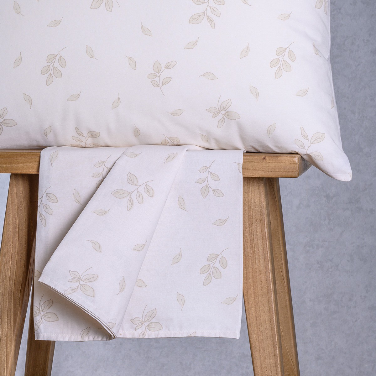 Σετ Σεντόνι Με 1 Μαξιλαροθήκη Polycotton Ημίδιπλο Με Λάστιχο 120x200+32εκ. Rea Beige Casual Line Mini Melinen 20006044 (Τύπος κατωσέντονου: Με Λάστιχο, Ύφασμα: 50% Cotton-50% Polyester, Χρώμα: Μπεζ, Μέγεθος: Ημίδιπλα ) - MELINEN - 20006044