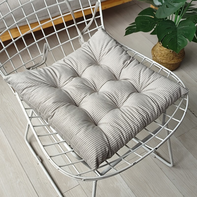 Μαξιλάρι Καρέκλας Polyester 40x40εκ. Cord Light Grey Melinen 20006647 (Ύφασμα: Polyester, Χρώμα: Γκρι) - MELINEN - 20006647
