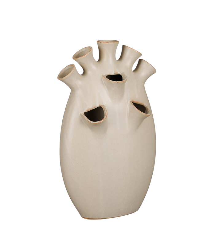 Διακοσμητικά Επιτραπέζια 24home - ΣΗΜΑΝΤΙΚΟ: Σε περίπτωση διαφοράς τιμής από το κατάστημα ισχύει παντα και μόνο η τιμή του καταστήματος Βάζο Κεραμικό Γκρι Saul Tulip 25x15,5x42εκ. MSA 20-99-1