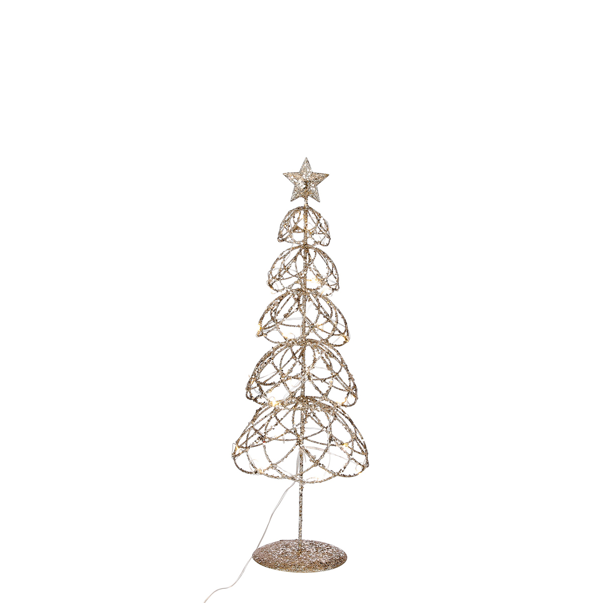 MSA DECORATION Διακοσμητικό Δέντρο Μεταλλικό Με 20led Μπαταρίας Σαμπανί 16x45εκ. MSA 20-27-983 (Υλικό: Μεταλλικό, Χρώμα: Σαμπανί) - MSA DECORATION - 20-27-983