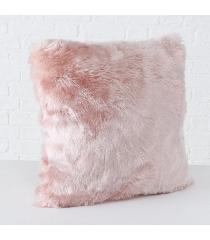 Διακοσμητικά Επιτραπέζια 24home - ΣΗΜΑΝΤΙΚΟ: Σε περίπτωση διαφοράς τιμής από το κατάστημα ισχύει παντα και μόνο η τιμή του καταστήματος Διακοσμητικό Μαξιλάρι 45x45εκ. Ροζ Γούνα Skoldia MSA 20