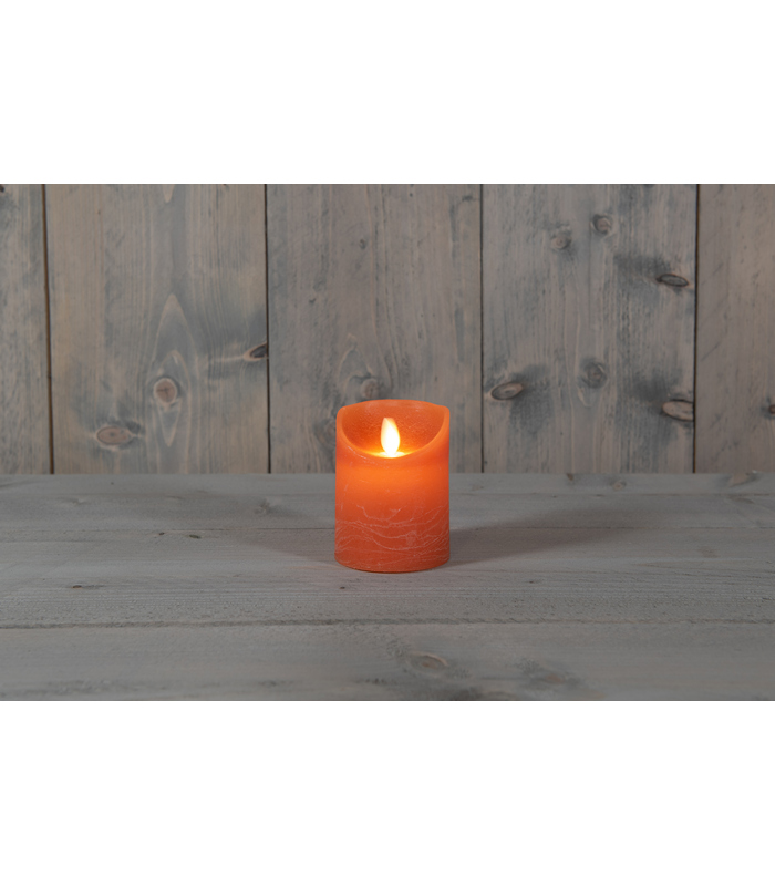 Κερί Μπαταρίας Rustic Πορτοκαλί 7,5x10εκ. MSA 20-96-029