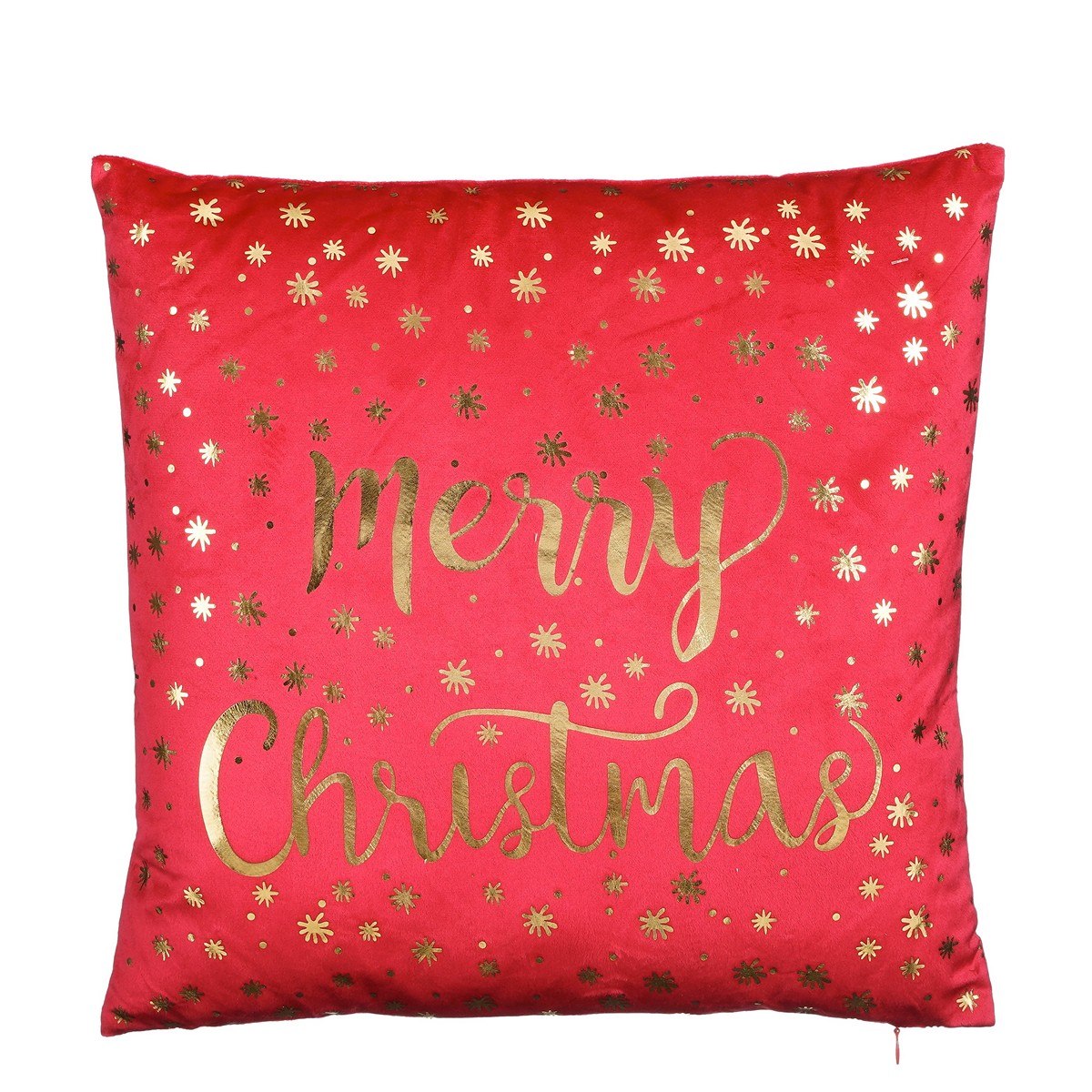 Χριστουγεννιάτικο Μαξιλάρι Βελούδινο Κόκκινο-Χρυσό Merr