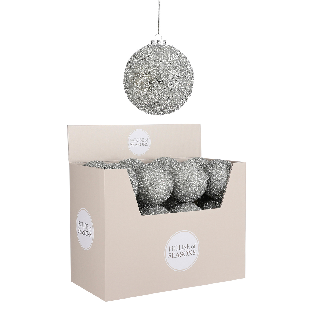 MSA DECORATION Χριστουγεννιάτικη Μπάλα Foam Δ10εκ. Ασημί Σαγρέ MSA 20-27-587 (Σετ 4 Τεμάχια) (Χρώμα: Ασημί , Υλικό: Polyfoam) - MSA DECORATION - 20-27-587