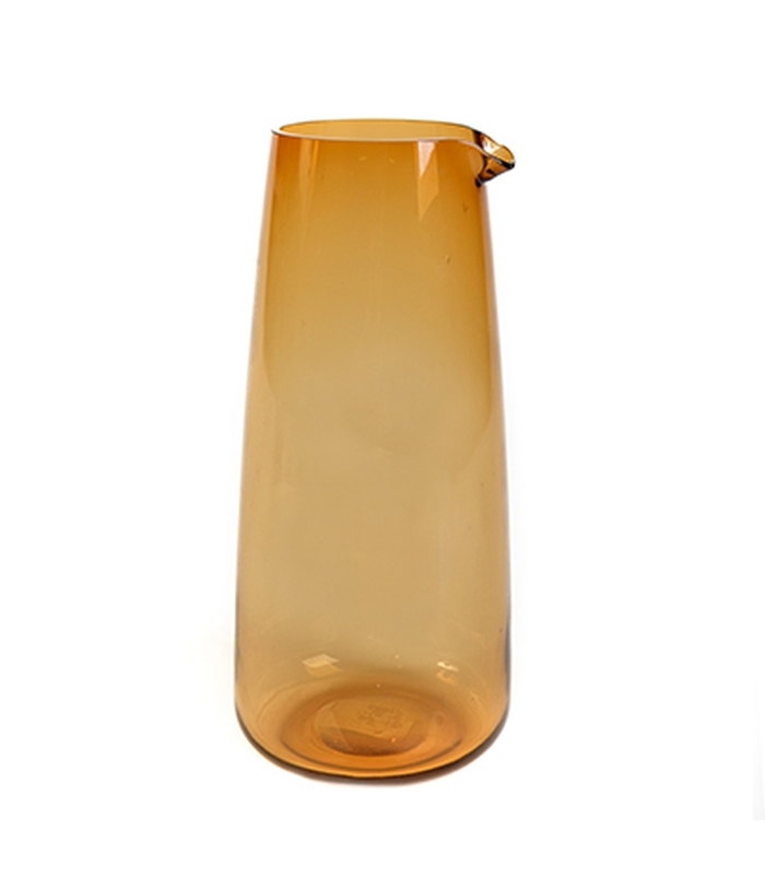 MSA DECORATION Κανάτα Γυάλινη Μελί 7x6x22,3εκ. Amber MSA 20-74-277 (Υλικό: Γυαλί, Χρώμα: Μελί) - MSA DECORATION - 20-74-277
