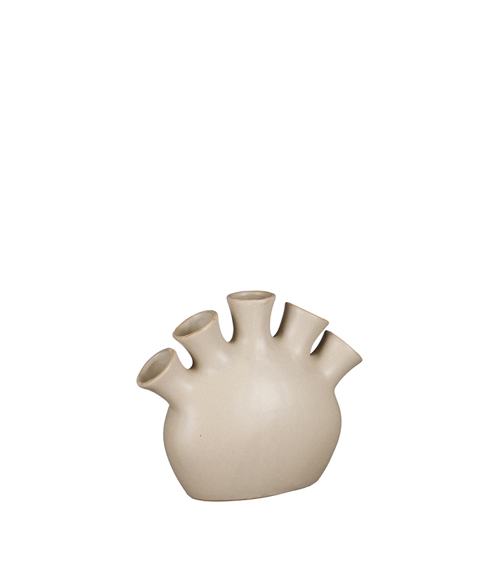 Διακοσμητικά Επιτραπέζια 24home - ΣΗΜΑΝΤΙΚΟ: Σε περίπτωση διαφοράς τιμής από το κατάστημα ισχύει παντα και μόνο η τιμή του καταστήματος Βάζο Κεραμικό Γκρι Saul Tulip 25x10x21εκ. MSA 20-99-145