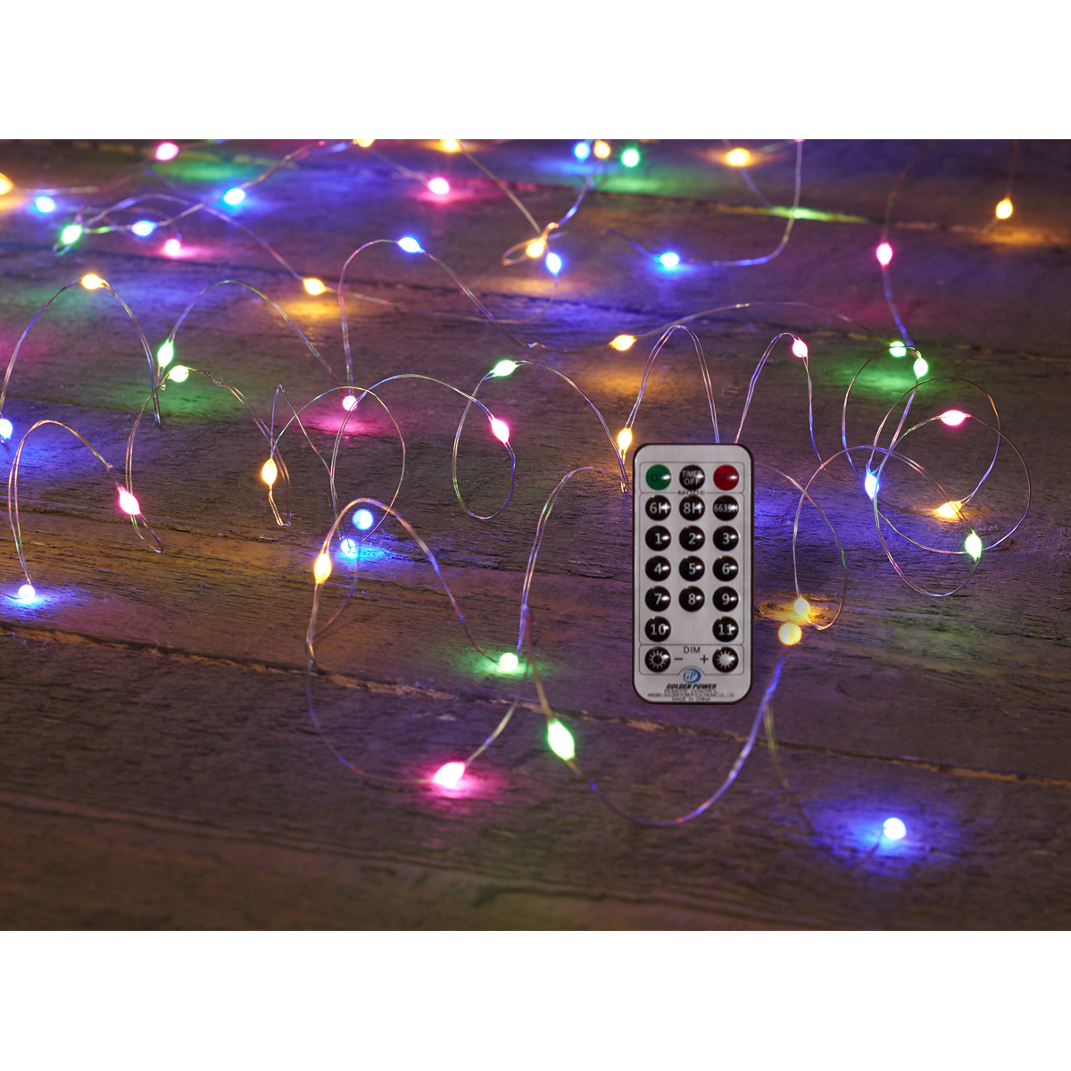 MSA DECORATION Λαμπάκια 50 Led-5μ. Πολύχρωμα Ασημί Καλώδιο MSA 20-92-144 - MSA DECORATION - 20-92-144