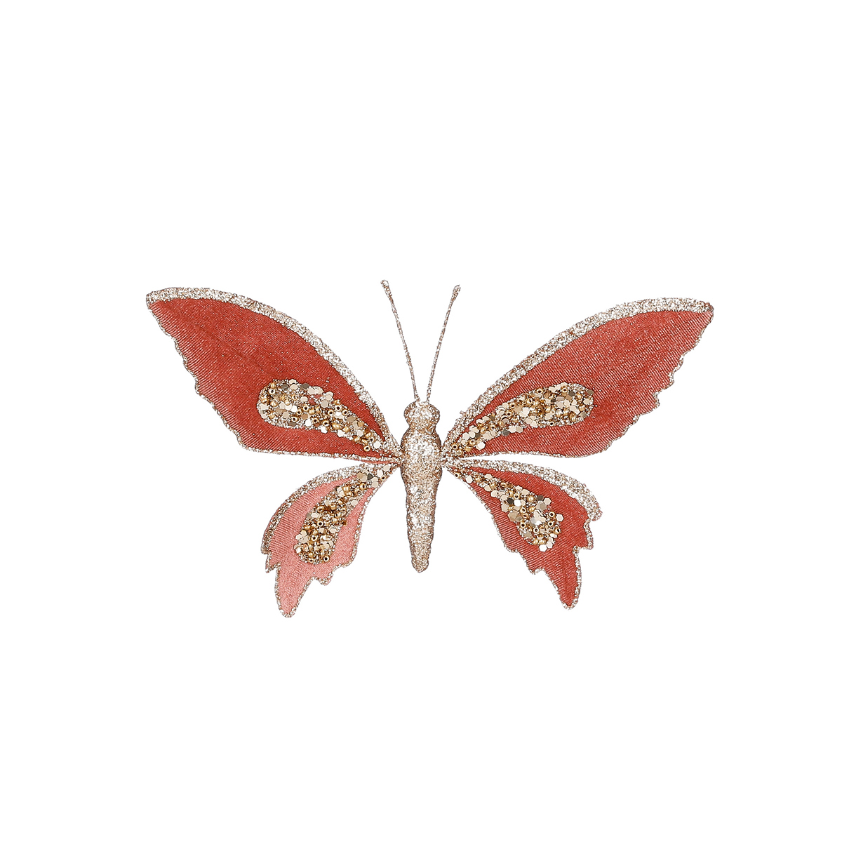 MSA DECORATION Διακοσμητική Πεταλούδα Με Clip Polyester 20x13x2εκ. MSA 20-27-930 (Ύφασμα: Polyester) - MSA DECORATION - 20-27-930