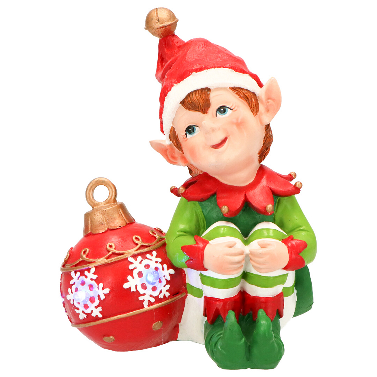 MSA DECORATION - ΣΗΜΑΝΤΙΚΟ: Σε περίπτωση διαφοράς τιμής από το κατάστημα ισχύει παντα και μόνο η τιμή του καταστήματος Χριστουγεννιάτικο Διακοσμητικό Ξωτικό Με Μπάλα Elf 12x1