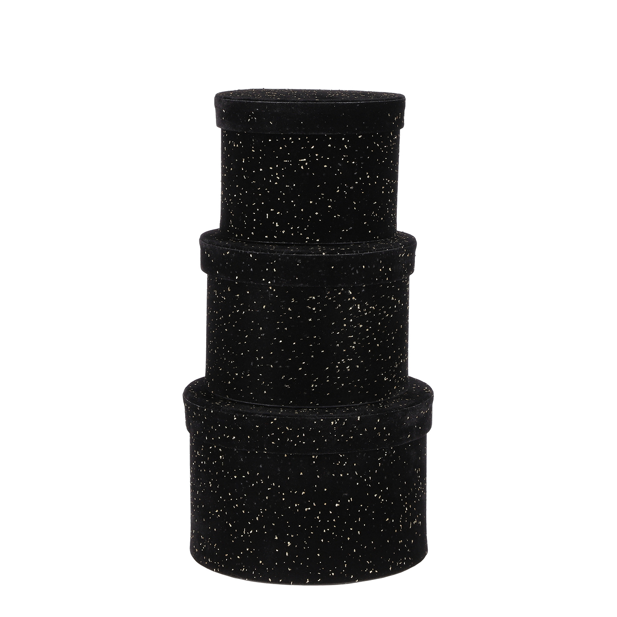 Διακοσμητικά Επιτραπέζια 24home - ΣΗΜΑΝΤΙΚΟ: Σε περίπτωση διαφοράς τιμής από το κατάστημα ισχύει παντα και μόνο η τιμή του καταστήματος Κουτί Σετ 3τμχ Χάρτινο-Βελούδινο Μαύρο 15x11,5εκ.-17,5x