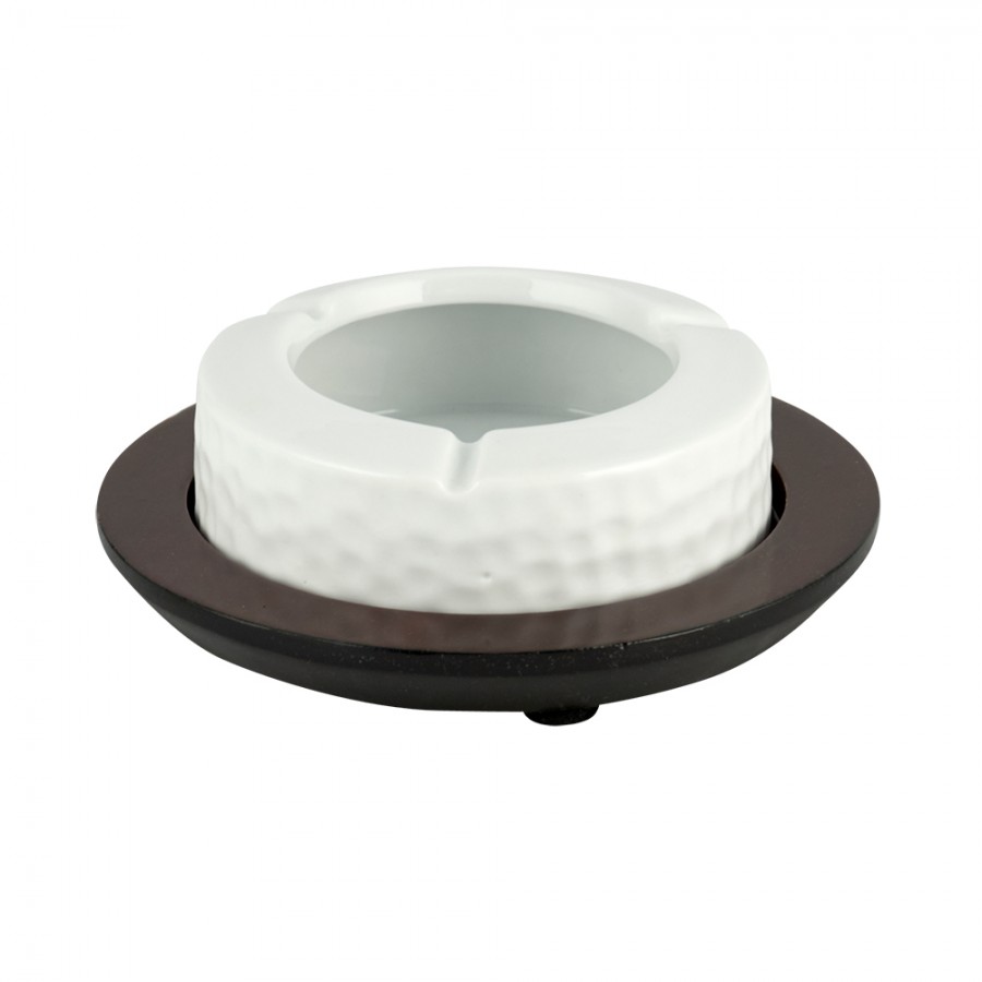 WM COLLECTION Σταχτοδοχείο Πορσελάνης-Ξύλινο WM Collection 15εκ. N955710 (Υλικό: Ξύλο, Χρώμα: Λευκό) - WM COLLECTION - N955710