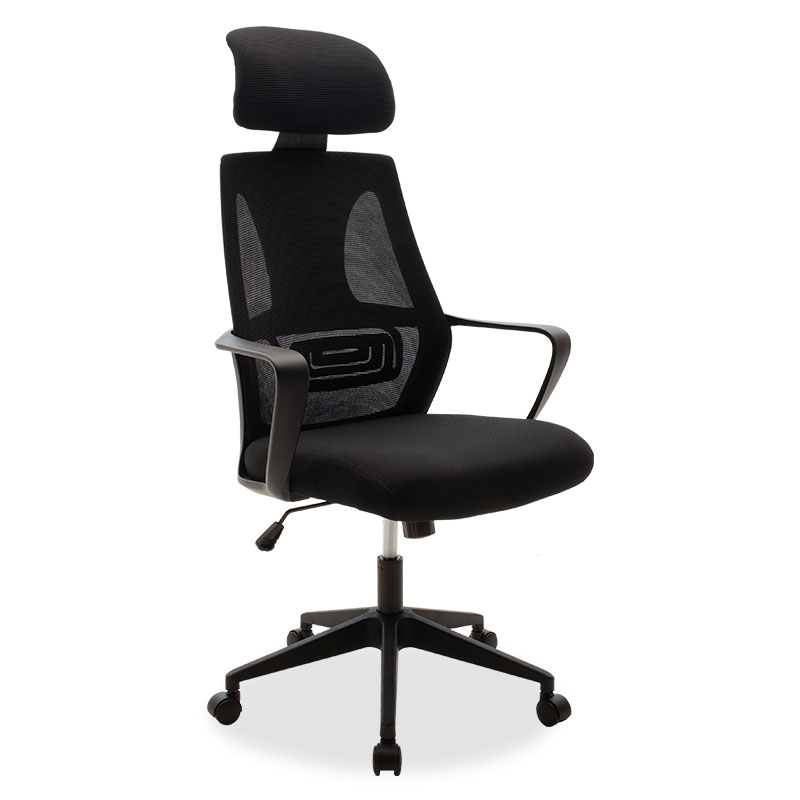 Καρέκλα γραφείου διευθυντή Dolphin pakoworld με ύφασμα mesh χρώμα μαύρο – PAKO WORLD – 090-000004