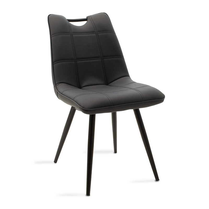 Καρέκλα Nely pakoworld PU μαύρο-μαύρο πόδι (Σετ 4 Τεμάχια) – PAKO WORLD – 058-000017