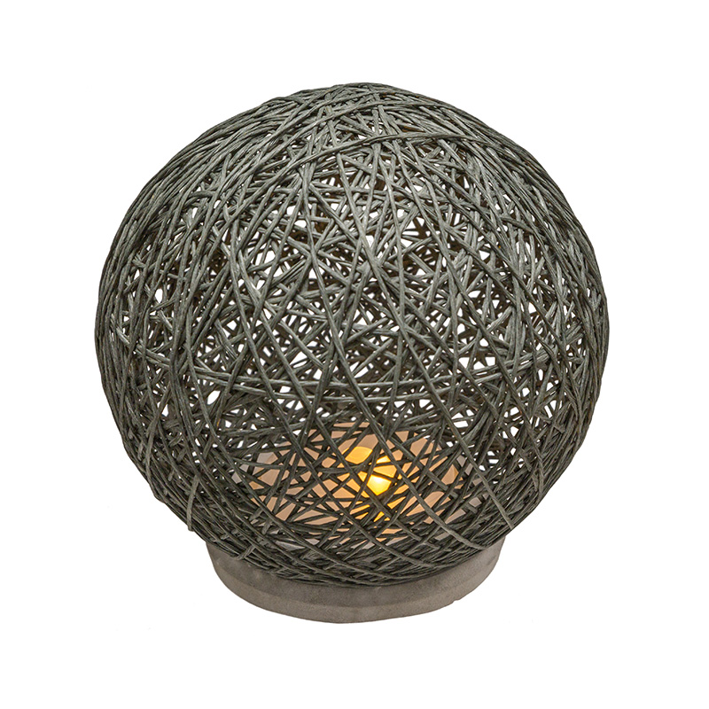 Εικόνα από Επιτραπέζιο φωτιστικό Ball pakoworld ανθρακί led μπαταρία Φ18,5x18εκ - PAKO WORLD - 199-000101