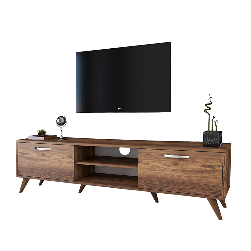 PAKO WORLD Έπιπλο τηλεόρασης Sabian pakoworld καρυδί 180x35x48,5εκ - PAKO WORLD - 182-000003