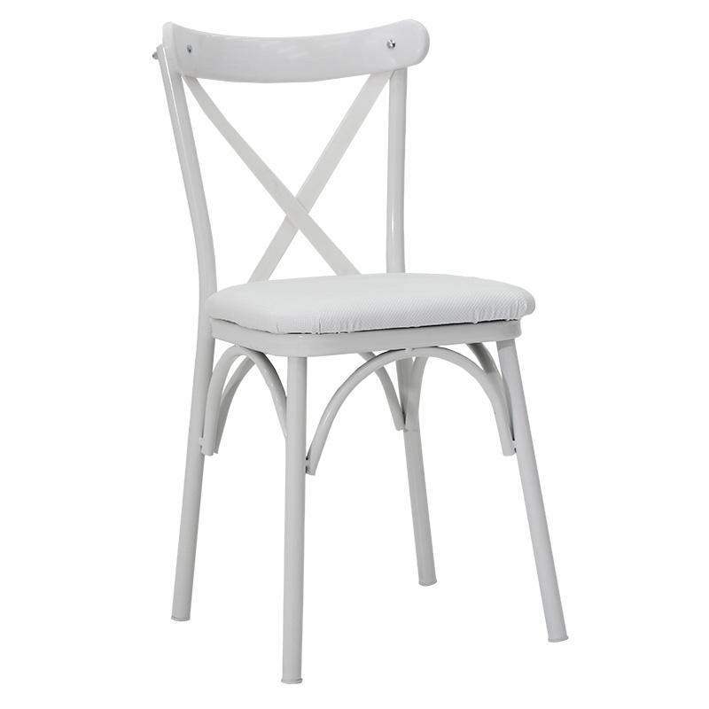 Καρέκλα Ruby pakoworld λευκό-λευκό πόδι (Σετ 4 Τεμάχια) - PAKO WORLD - 190-000034 184085