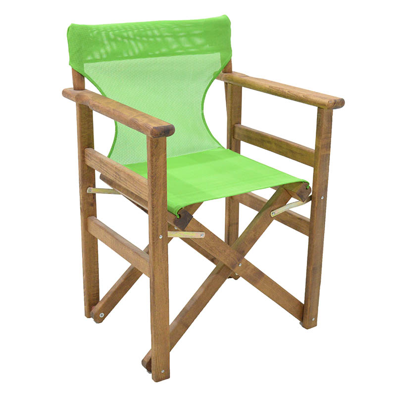 Καρέκλα-πολυθρόνα σκηνοθέτη Retto pakoworld μασίφ ξύλο οξιάς καρυδί-πανί λαχανί (Σετ 2 Τεμάχια) – PAKO WORLD – 237-000021