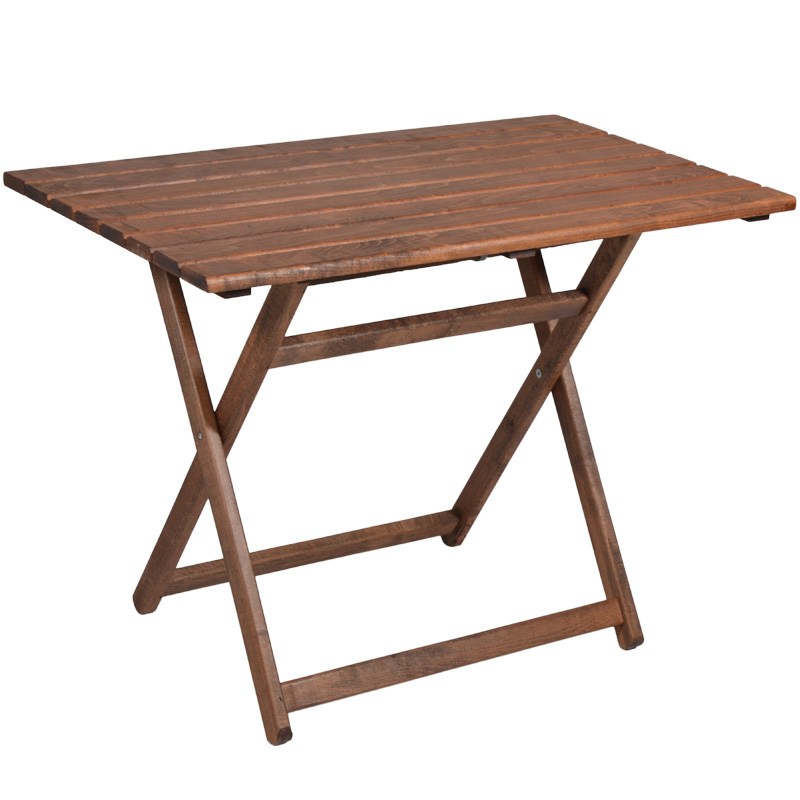 Τραπέζι Retto pakoworld μασίφ ξύλο οξιάς καρυδί εμποτισμού 80x60x72εκ - PAKO WORLD - 237-000010 184468