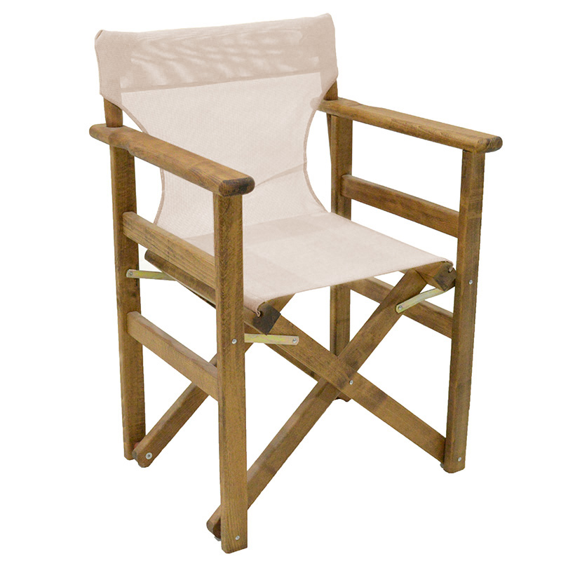 Καρέκλα-πολυθρόνα σκηνοθέτη Retto pakoworld μασίφ ξύλο οξιάς καρυδί-πανί μπεζ-λευκό (Σετ 2 Τεμάχια) – PAKO WORLD – 237-000036
