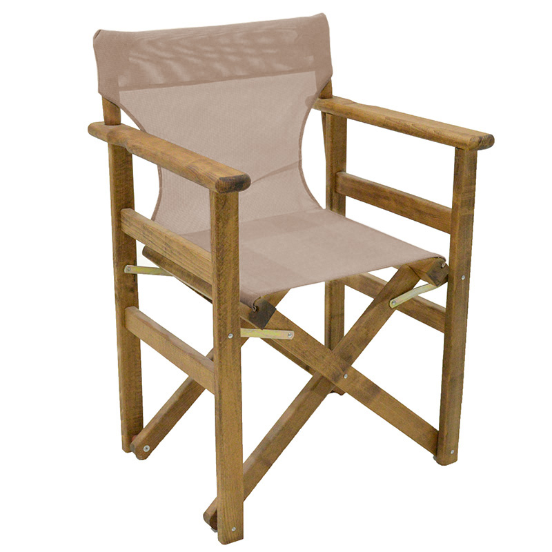 Καρέκλα-πολυθρόνα σκηνοθέτη Retto pakoworld μασίφ ξύλο οξιάς καρυδί-πανί taype (Σετ 2 Τεμάχια) – PAKO WORLD – 237-000032