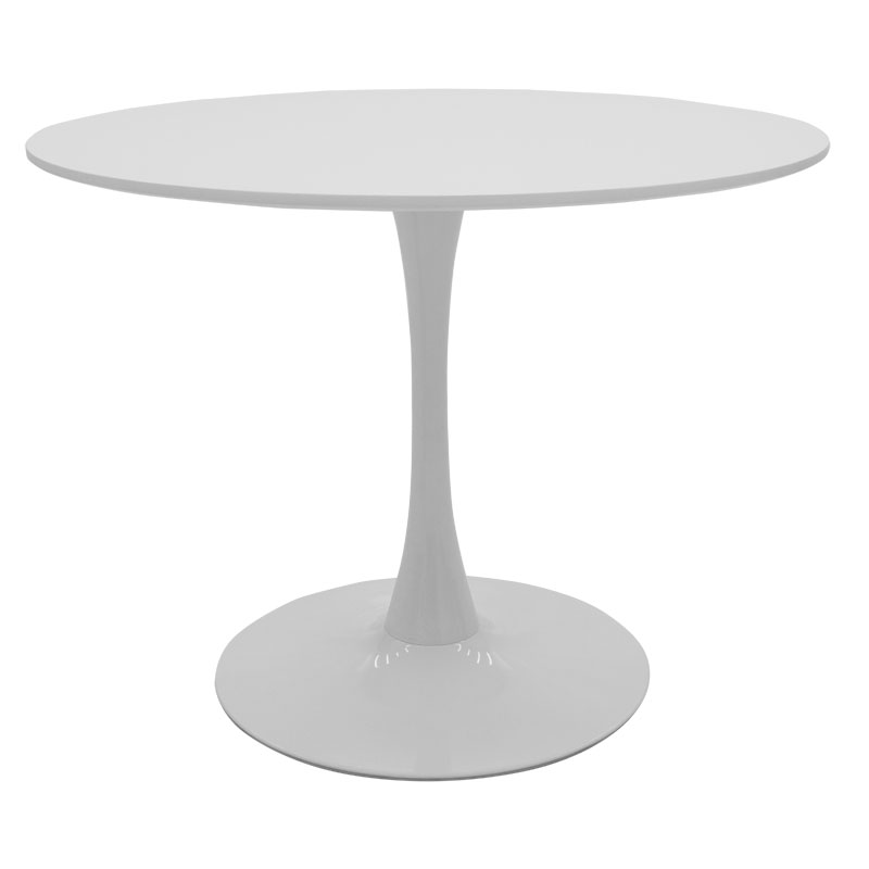 Τραπέζι Balou pakoworld MDF λευκό Φ100×75εκ – PAKO WORLD – 127-000086