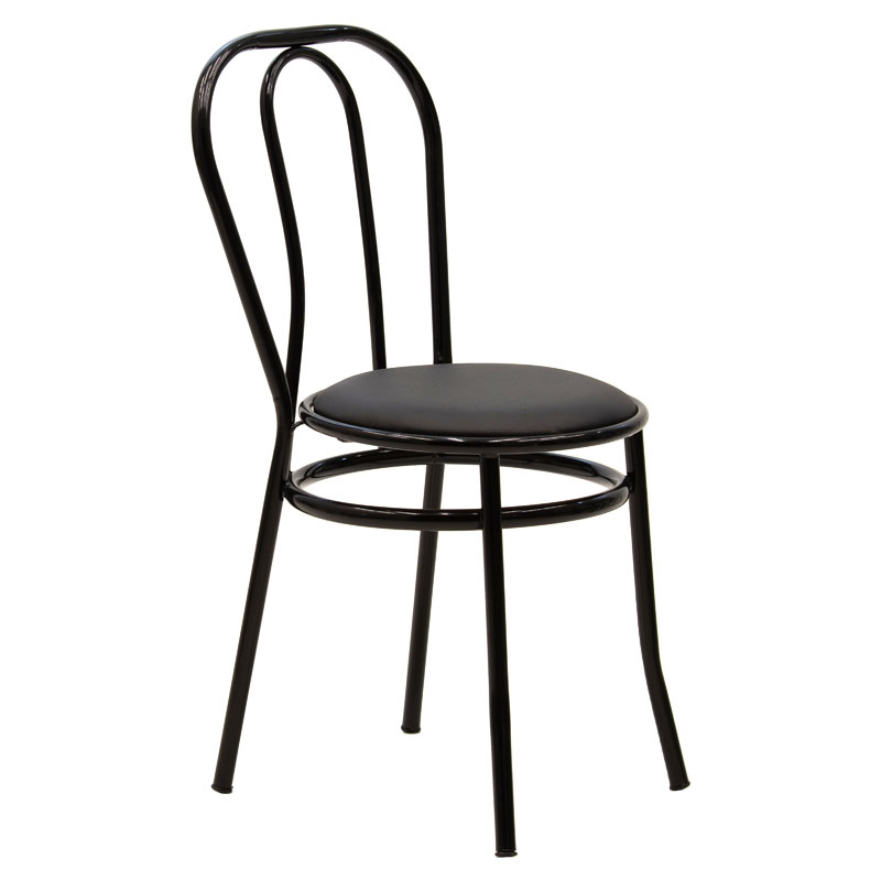 Καρέκλα Βιέννης I pakoworld pu-μέταλλο μαύρο gloss (Σετ 4 Τεμάχια) - PAKO WORLD - 243-000004 185478