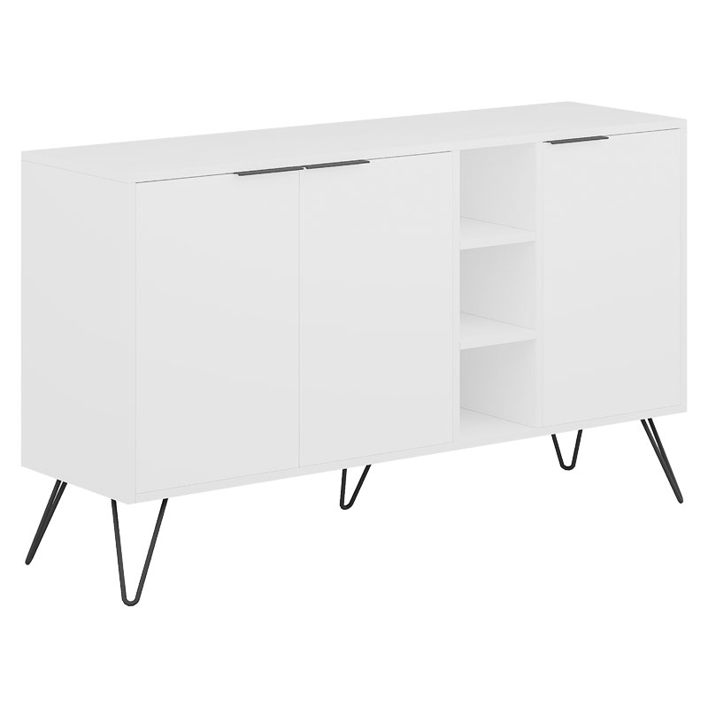 Μπουφές Clara pakoworld λευκό 142×35.5×83εκ – PAKO WORLD – 119-001133