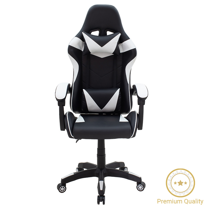 Καρέκλα γραφείου gaming Leoni pakoworld PU μαύρο-λευκό – PAKO WORLD – 232-000005