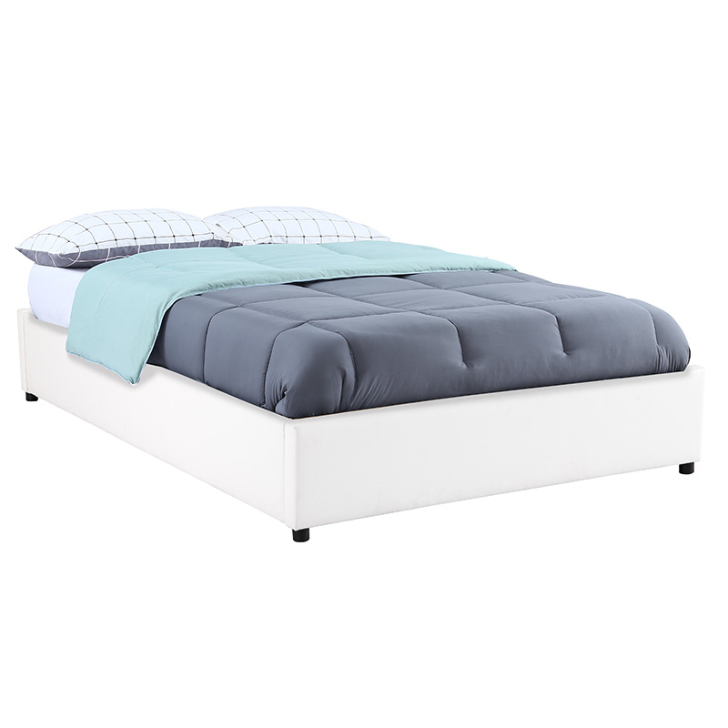 Κρεβάτι διπλό Circe pakoworld PU λευκό με αποθηκευτικό χώρο 150×200εκ – PAKO WORLD – 234-000004