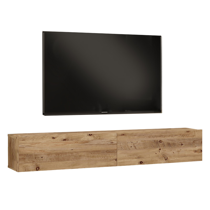 PAKO WORLD Έπιπλο τηλεόρασης επιτοίχιο Dello pakoworld sonoma 180x31.6x29.6εκ - PAKO WORLD - 176-000060