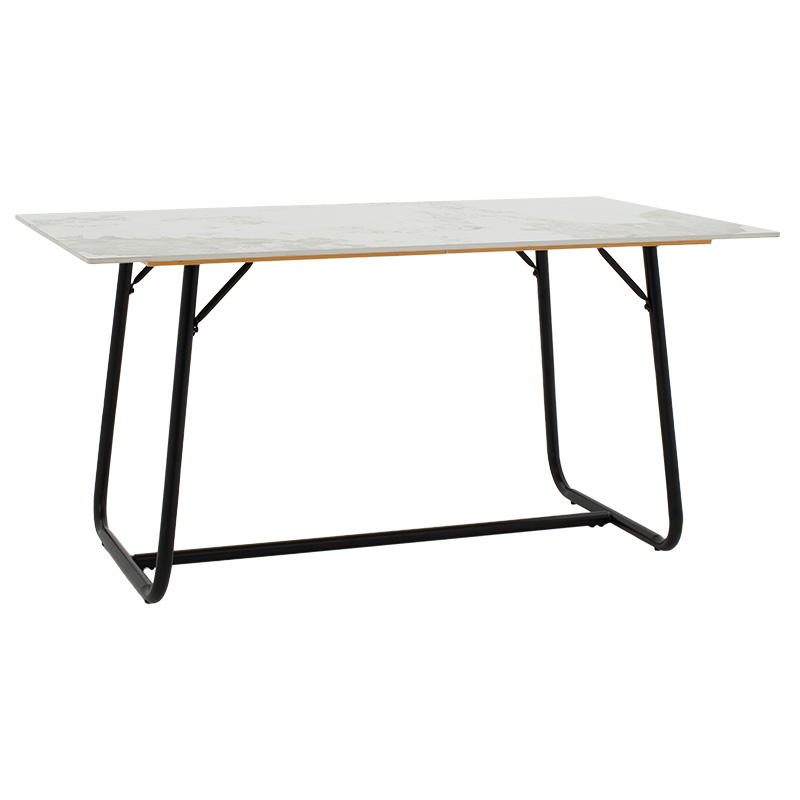Τραπέζι Revello pakoworld sintered stone λευκό μαρμάρου-μαύρο 150x90x75εκ – PAKO WORLD – 101-000074