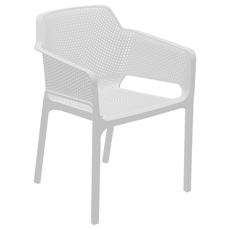 Πολυθρόνα Integral pakoworld PP λευκό (Σετ 4 Τεμάχια) – PAKO WORLD – 253-000003