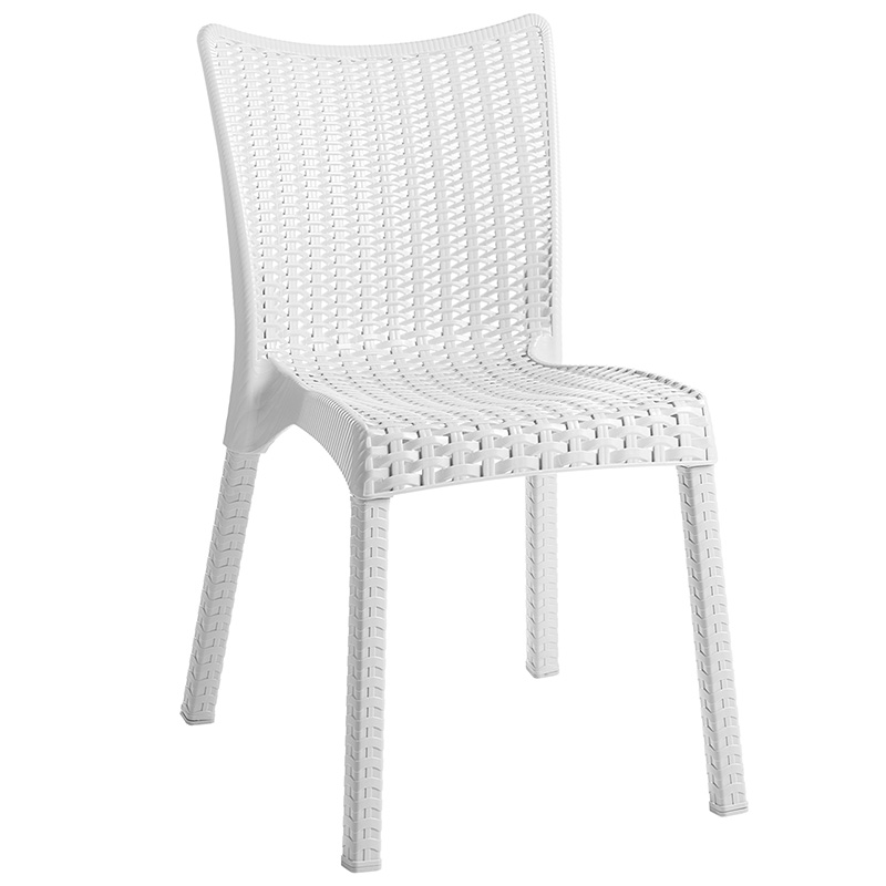 Καρέκλα Confident pakoworld PP λευκό (Σετ 4 Τεμάχια) - PAKO WORLD - 253-000040